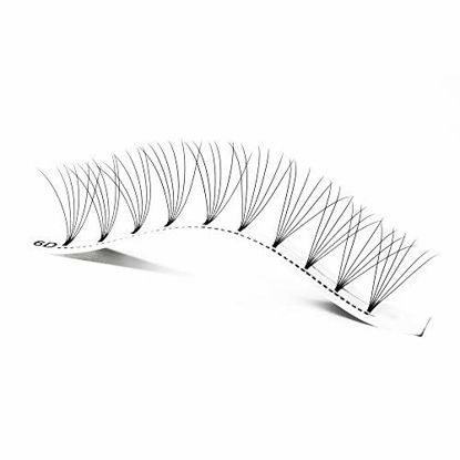 Picture of 6D Russian Volume Eyelash Extensions 0.07 C Curl 14mm Short Premade Fans Lash|8-15mm 3D 4D 5D 6D C/D Curl 0.07/0.10mm|