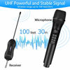 Picture of Kithouse K28 Rechargeable Wireless Microphone Karaoke Cordless Microphone with Volume & Echo Control and Receiver, UHF Handheld Dynamic Microphone for Singing Karaoke Speech, Black