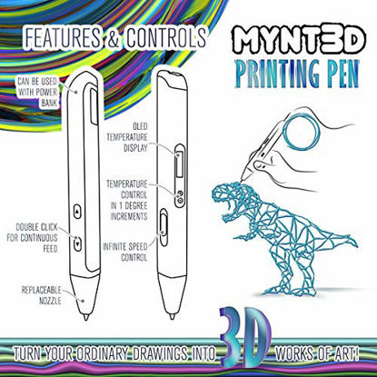 Picture of MYNT3D Professional Printing 3D Pen with OLED Display