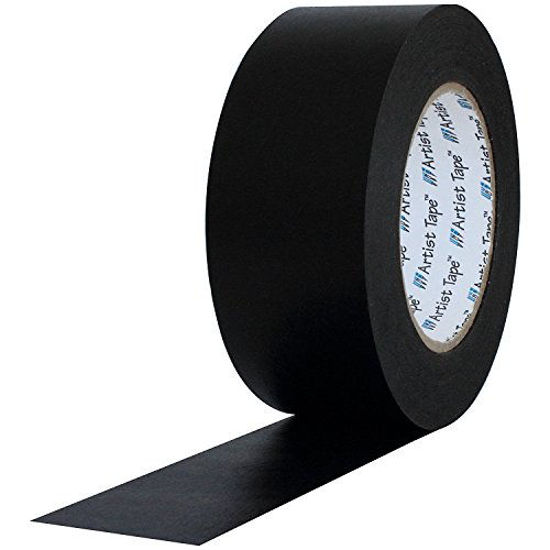 Picture of ProTapes Artist Tape Flatback Printable Paper Board or Console Tape, 60 yds Length x 1" Width, Black (Pack of 1)