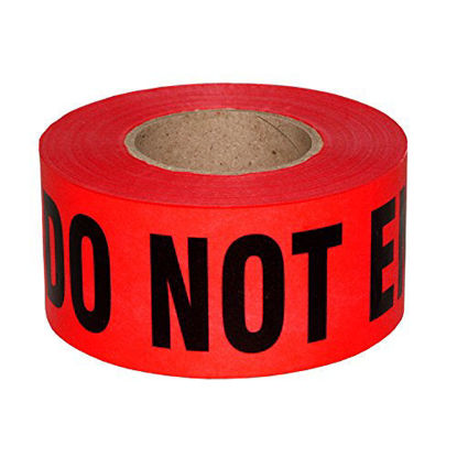 Picture of Sharp Red Danger Do Not Enter Tape 3 inch X 1000 feet  Sharp Red with a bold Black Print for High Visibility  3 in. wide for Maximum Readability  Tear Resistant Design