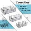 Picture of Pegboard Baskets, Set of 3 Black - Hooks to Any Peg Board - Square Style Baskets Hold More - Organize Tools, Workbench, Accessories, Garage Storage - Wall Organizer Attachments