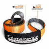 Picture of GearAmerica Tree Saver Winch Strap 3" X8' Heavy Duty 35,000 Lbs (17.5 Tons) Strength Off-Road Towing Rope for Jeep Or Truck Reinforced Loops with Orange Storage Bag