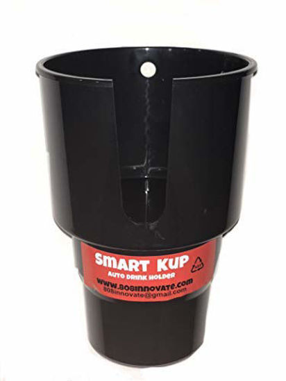 Picture of SMART KUP Car Cup Holder for Hydro Flasks 32 oz and 40 oz, Nalgene 32 oz and Other Large Bottles up to 3.8 inches Wide. 3 inch Upper Cup Will Hold Your Items Unlike The competitors.Black