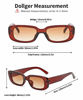 Picture of Dollger Rectangle Sunglasses for Women Retro Fashion Sunglasses UV 400 Protection Square Frame Eyewear BROWN