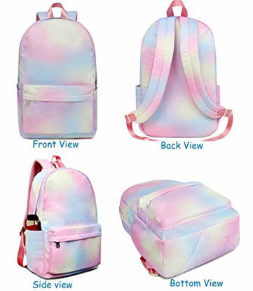 Picture of FITMYFAVO Backpack for Girls Pink School Book bags Lightweight 15.6" Women Daypack Waterproof Laptop Backpacks