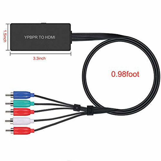 Picture of Component to HDMI Converter, YPBPR to HDMI Converter, HDMI to YPbPr Converter HDMI to Component Converter (Male Component to HDMI Converter)