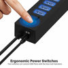 Picture of Sabrent 13 Port High Speed USB 2.0 Hub with Power Adapter and 2 Control Switches (HB-U14P)