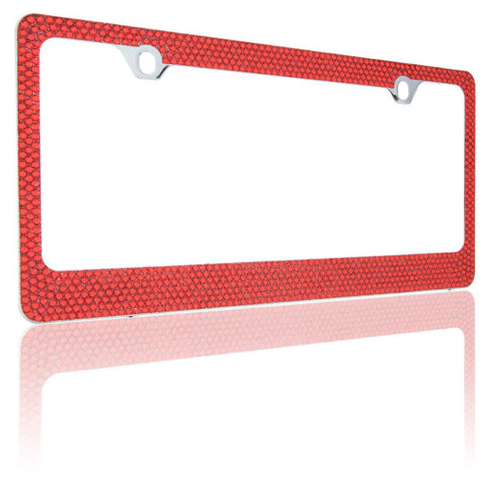 Red rhinestone deals license plate frames