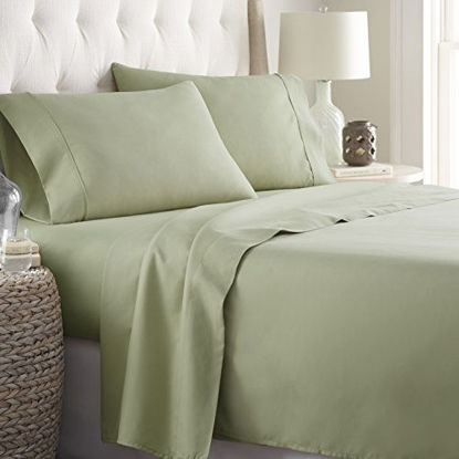 Picture of Hotel Luxury Bed Sheets Set Today! On Amazon Softest Bedding 1800 Series Platinum Collection-100%!Deep Pocket,Wrinkle & Fade Resistant (Full,Sage)