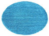 Picture of Unique Loom Solo Solid Shag Collection Modern Plush Turquoise Round Rug (6' 0 x 6' 0)