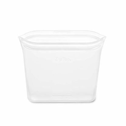 Picture of Zip Top Reusable 100% Platinum Silicone Containers - Sandwich Bag - Frost
