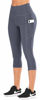 Picture of IUGA High Waisted Yoga Pants for Women with Pockets Capri Leggings for Women Workout Leggings for Women Yoga Capris (Gray, M)