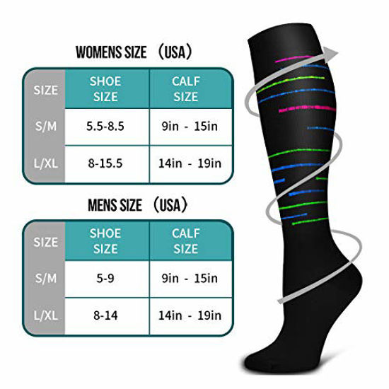 GetUSCart- Copper Compression Socks Women & Men - Best for  Running,Sports,Hiking,Flight Travel,Circulation