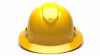 Picture of Pyramex Ridgeline Full Brim Hard Hat, Vented, 4-Point Ratchet Suspension, Yellow