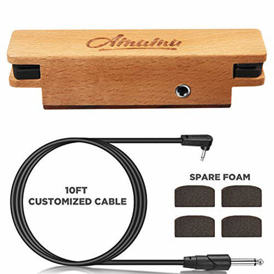 Picture of AMUMU NEO-SP30 Woody Magnetic Soundhole Pickup for Steel String Acoustic Guitars Single Coil Rare Earth Neodymium Magnet