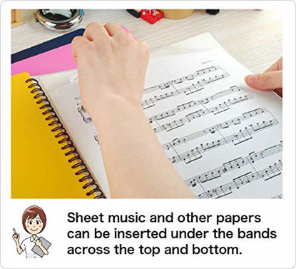 Picture of FILE PLUS DO Folder for Musicians, Sheet Music Folder, Band Folder, Writable, Spiral-Bound, US LETTER / A4 Size, 30 Sleeves, 60 Pages (White)