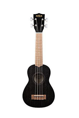 Picture of Kala KA-15S-BLK Satin Mahogany Soprano Ukulele - Black Bundle with Gig Bag, Tuner, Austin Bazaar Instructional DVD, and Polishing Cloth