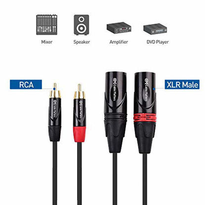 Picture of Cable Matters Dual RCA to XLR Unbalanced Interconnect Cable / 2 RCA to XLR Male Cable - 6 Feet