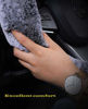 Picture of 3Pcs Set Womens Winter Fashion Wool Fur Soft Furry Steering Wheel Covers Red Fluffy Handbrake Cover Gear Shift Cover Fuzz Warm Non-slip Car Decoration Long Hair