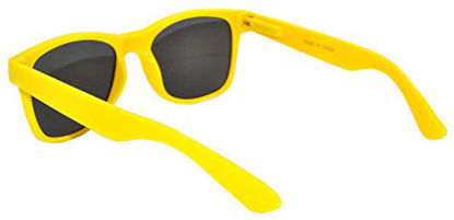 Picture of Retro Style Yellow Frame Vintage Smoke Lens Sunglasses for Ladies