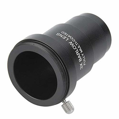 Picture of 1.25 inches 3X Barlow Lens Fully Black Multi Coated with M42x0.75mm Thread for Standard Telescope Eyepiece Astronomy