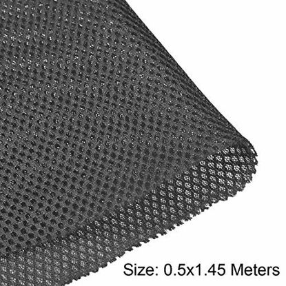 Picture of uxcell Dark Gray Speaker Mesh Grill Stereo Fabric Dustproof 0.5x1.45M 20 x 57 inch