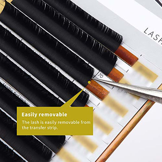 Picture of LASHVIEW Eyelash Extension,Ellipse Flat Eyelash Extensions,Individual Lashes,0.15mm C Curl 11mm,Lash Extension,Semi-Permanent,Extremely Light & Soft,Professional Salon Use.