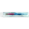 Picture of PANA USA Acrylic Nail Brush Pure Kolinsky Hair Acrylic White Swirl Blue Handle with Pink Ferrule Round Shaped - Size 6