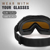 Picture of OutdoorMaster OTG Ski Goggles - Over Glasses Ski / Snowboard Goggles for Men, Women & Youth - 100% UV Protection (Black Frame + VLT 24% Orange Lens with REVO Silver)