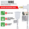 Picture of 612 Vermont 100 Clear Christmas Lights on White Wire, UL Approved for Indoor/Outdoor Use, 18 Foot of Lighted Length, 20 Foot of Total Length (Pack of 2)