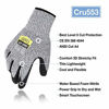 Picture of DEX FIT Level 5 Cut Resistant Gloves Cru553, 3D Comfort Stretch Fit, Power Grip Foam Nitrile, Smart Touch, Durable Thin & Lightweight, Machine Washable, Grey X-Large 1 Pair