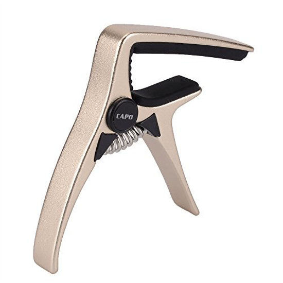 Mini Size Professional 4 String Guitar Capo, Ukulele Capo (GOLD)