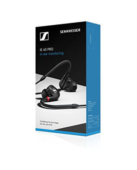 Sennheiser IE 40 PRO, molded in ear dynamic monitors (Black)