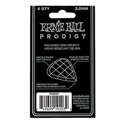 Picture of Ernie Ball Prodigy Guitar Picks, White, 2.0 mm mini