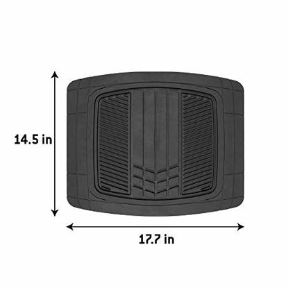 Picture of Motor Trend DualFlex Two-Tone Rubber Car Floor Mats for Automotive SUV Van Truck Liners - Channel Drainer All Weather Protection