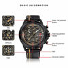 Picture of Sport Military Watches for Men Waterproof Watch Analog Quartz Leather Band Date Calendar Clock Wristwatch