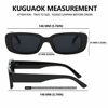 Picture of KUGUAOK Retro Rectangle Sunglasses Women and Men Vintage Small Square Sun Glasses UV Protection Glasse