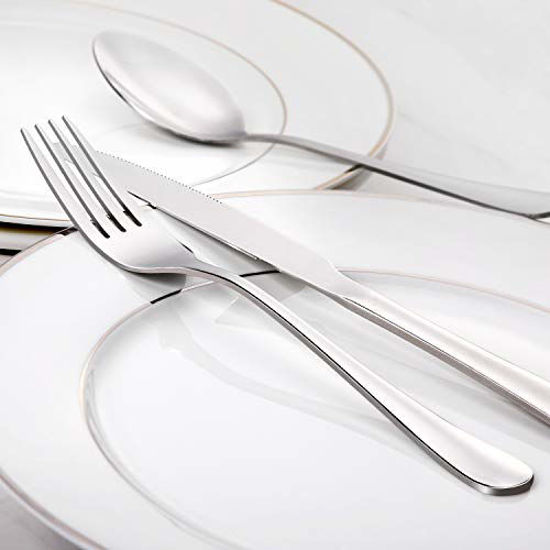 Picture of Hiware 24-piece Good Stainless Steel Dinner Forks Cutlery Set, 8 Inches