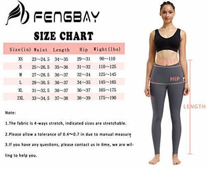 Fengbay High Waist Yoga Pants Tummy Control 4 Way Stretch,Large,Black NWT