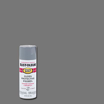 Picture of Rust-Oleum 7786830 Stops Rust Spray Paint, 12-Ounce, Gloss Smoke Gray