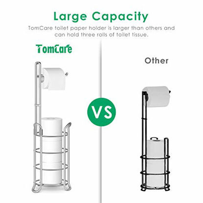 1pc Freestanding Iron Tissue Holder, Toilet Paper Storage Rack, Standing Paper  Roll Holder, Independent Bathroom Toilet Tissue Rack, Multi-roll Paper  Towels Storage For Kitchen, Bathroom, Dining Room