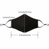 Picture of 5 Pcs Unisex Fashion Cotton Cloth Dust Face Protection with Nose Bridge Reusable Washable Adjustable with 10 Pcs Replacement Carbon Filters for Man and Women(Black)