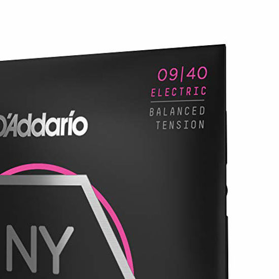 Picture of DAddario NYXL0940 Nickel Plated Electric Guitar Strings,Super Light,Super Tension,09-40 - High Carbon Steel Alloy for Unprecedented Strength - Ideal Combination of Playability and Electric Tone