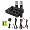 Picture of Portable Karaoke Microphone Mixer System Set, with Dual UHF Wireless Mic, HDMI & AUX In/Out for Karaoke, Home Theater, Amplifier, Speaker