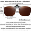 Picture of CAXMAN Polarized Clip On Sunglasses Over Prescription Glasses for Men Women UV Protection Flip Up Brown Lens Extra Large