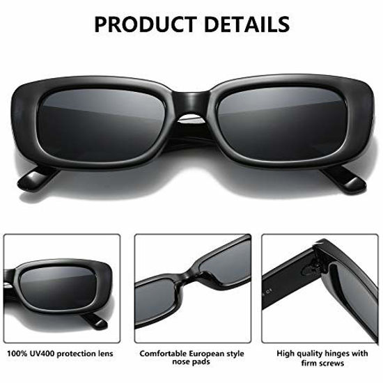 KUGUAOK Retro Rectangle Sunglasses Women and Men Vintage Small Square Sun  Glasses UV Protection Glasse : : Clothing, Shoes & Accessories
