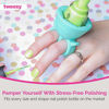 Picture of tweexy Wearable Nail Polish Holder Ring, Fingernail Polishing Tool, Manicure and Pedicure Accessories (Spa Green)