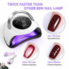 Picture of 120W UV LED Nail Lamp, Easkep Gel Nail Polish Faster Nail Dryer for 4 Timer Setting Professional Gel Lamp Portable Handle Curing Lamp for Fingernail and Toenail Auto Sensor Nail Machine (2020 NEWEST)