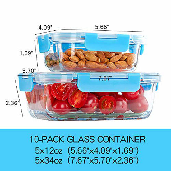 GetUSCart- C CREST Glass Containers for Food Storage with Lids